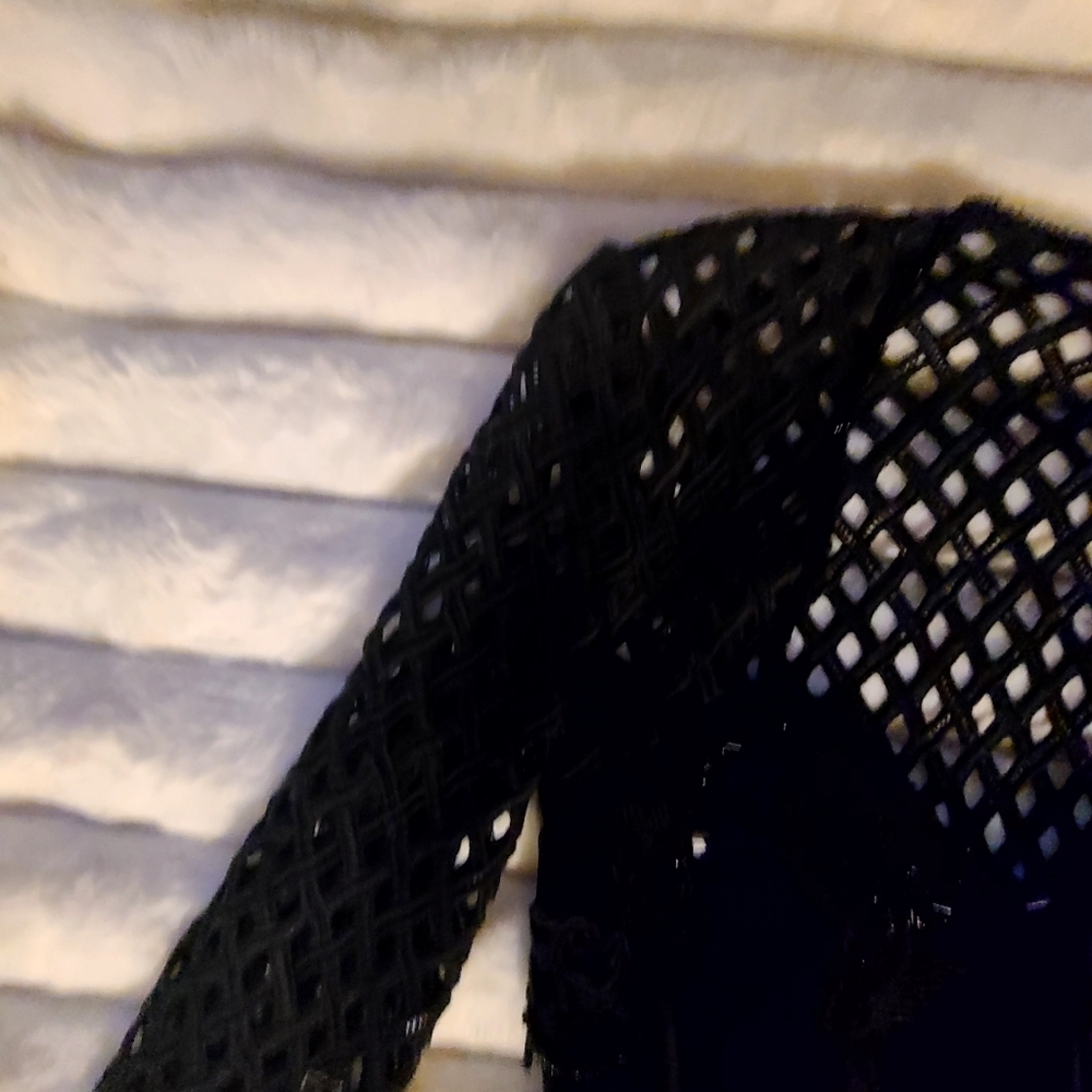 Black Long Sleeve Graphic Cut Out Mini Dress - Picture 3 of 11